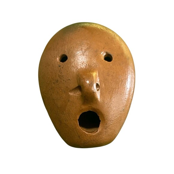 Peru Art Ocarina Whistle Clay Flute Hand Made Painted Musical Instrument 4 Hole - Picture 2 of 4